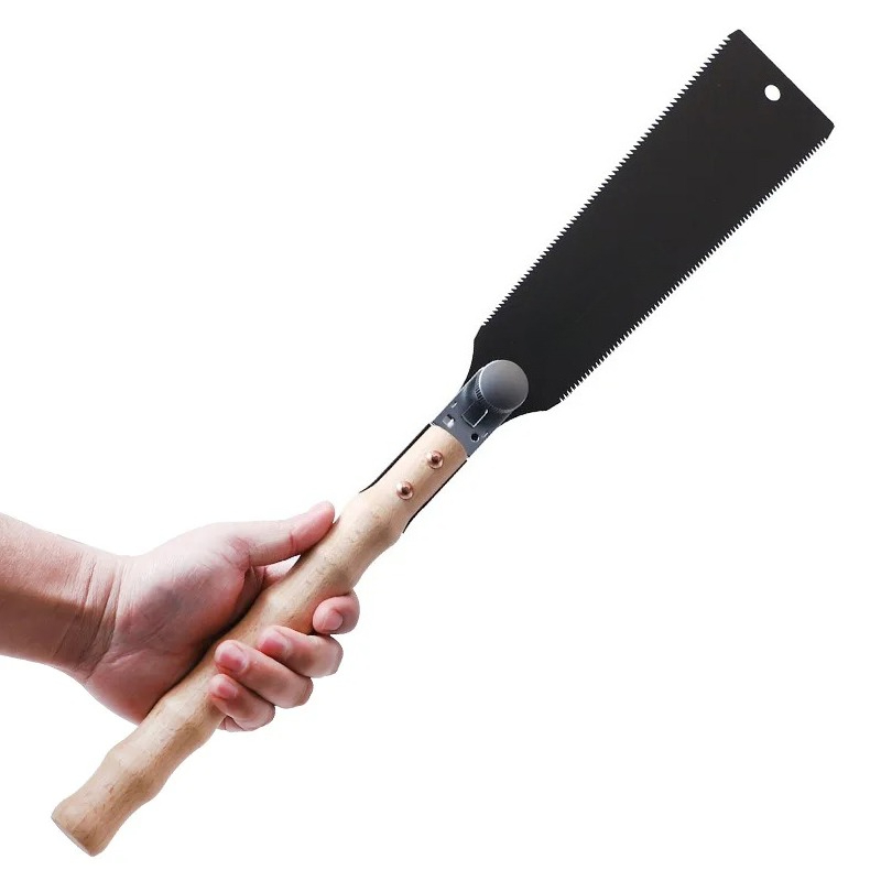 Gardening Hand Tools Japanese - เลื่อยญี่ปุ่นสำหรับงานไม้แบบสองด้านเคลือบเทฟลอน ใช้ในงาน DIY งานสวน ตัดแต่งกิ่งไม้ และงานช่างไม้