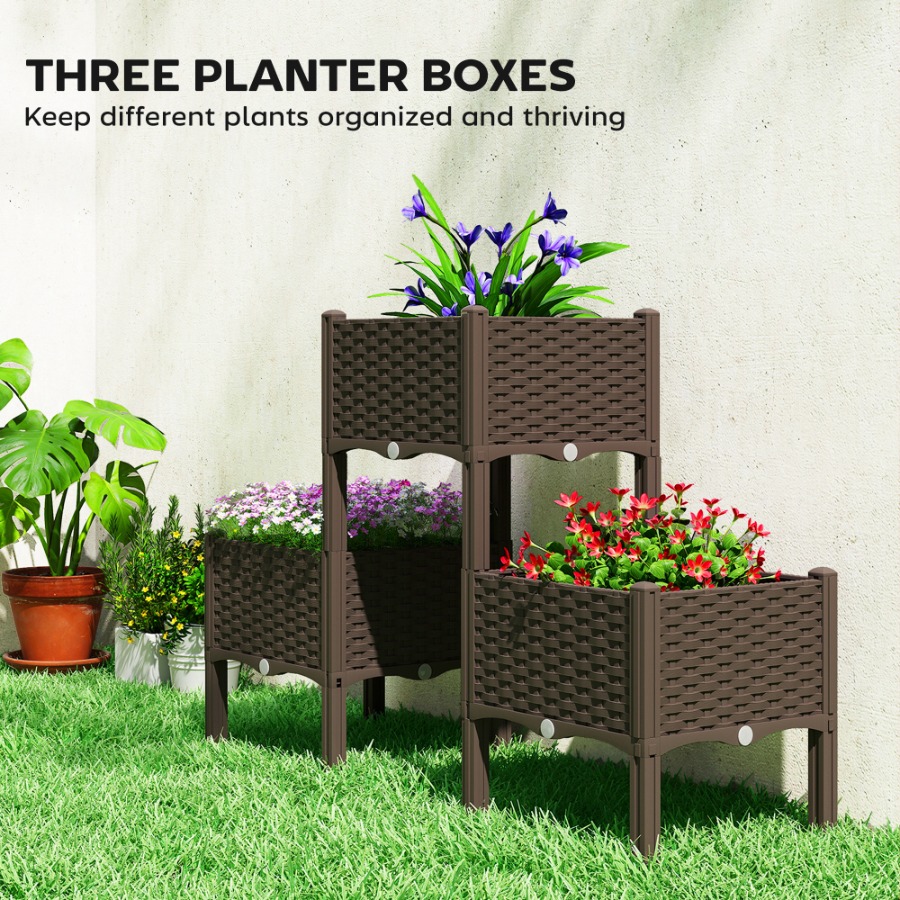 กระถางปลูกต้นไม้แบบยกสูง ทำจาก - Self-Watering Planter บทวิจารณ์และราคา