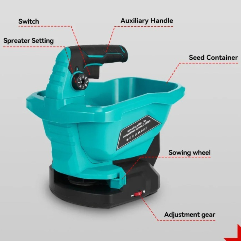 6 เกียร์อัตโนมัติปุ๋ย Spreader - Gardening Tools Vegetables บทวิจารณ์และราคา